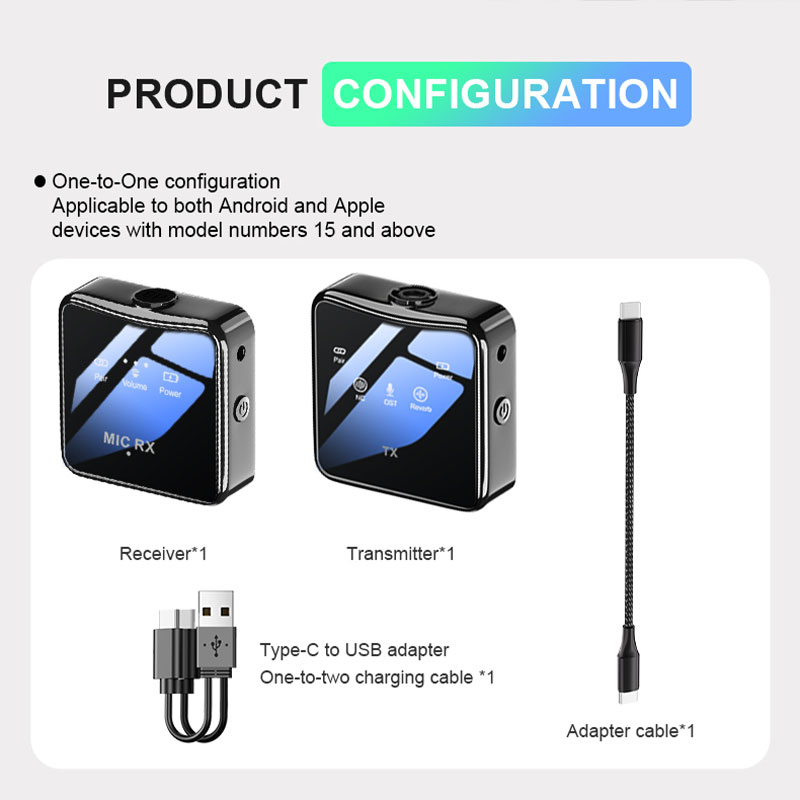 GL51 Type-C Wireless Lavalier Microphone