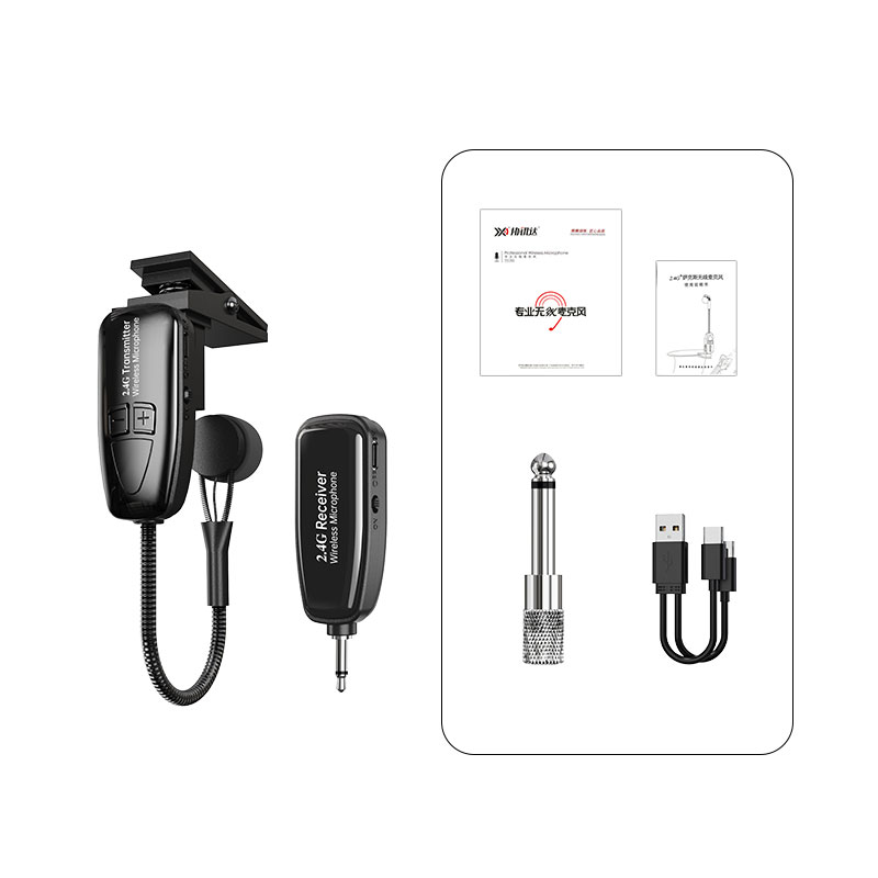 G12DX Wireless Audio Transmitter Receiver System with Headset Microphone