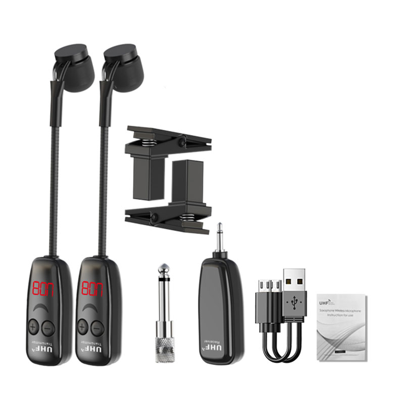 G18SKS-T2 2-1 2.4G Wireless Saxophone Microphone System (1 Transmitter + 2 Receivers)